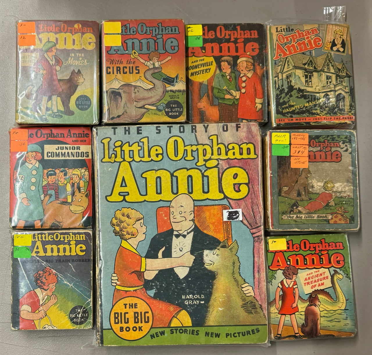 Big Little Book/Better Little Book Little Orphan Annie Lot of 9