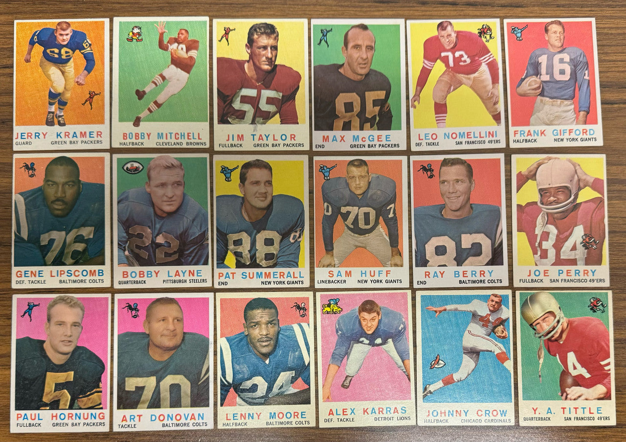1959 Topps Football Complete Set (176) VG/EX Jim Brown BGS 4