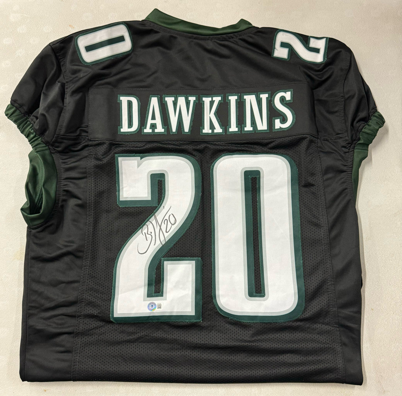 Brian Dawkins Signed Autographed Eagles Custom Jersey BAS