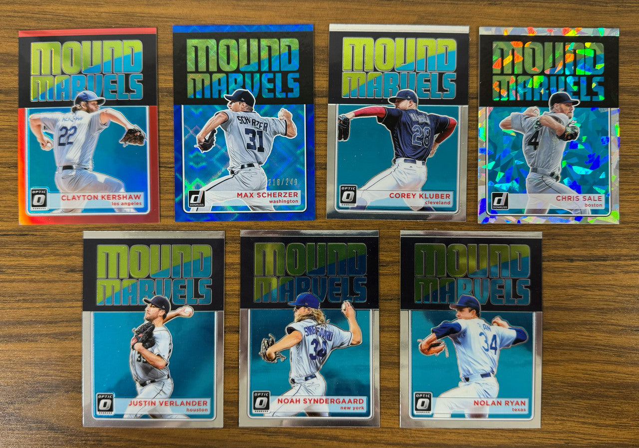 2018 Donruss Optic Baseball Mound Marvels Complete Set (8) w/ Variations Ohtani