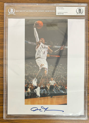 Allen Iverson Signed Autographed Photo BAS Authentic