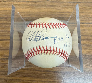 Albie Pearson Signed Autographed Rawlings OAL Baseball ROY Inscription JSA