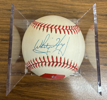 Whitey Herzog Signed Autographed Rawlings Photo Baseball JSA