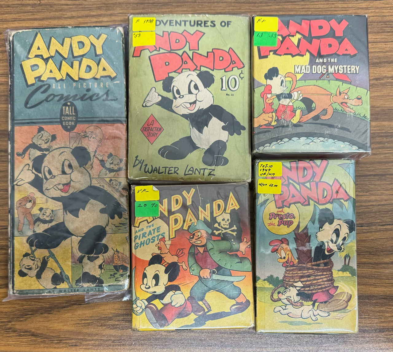 Andy Panda Better Little Books Fast Action Tall Comic Lot of 5 Lantz