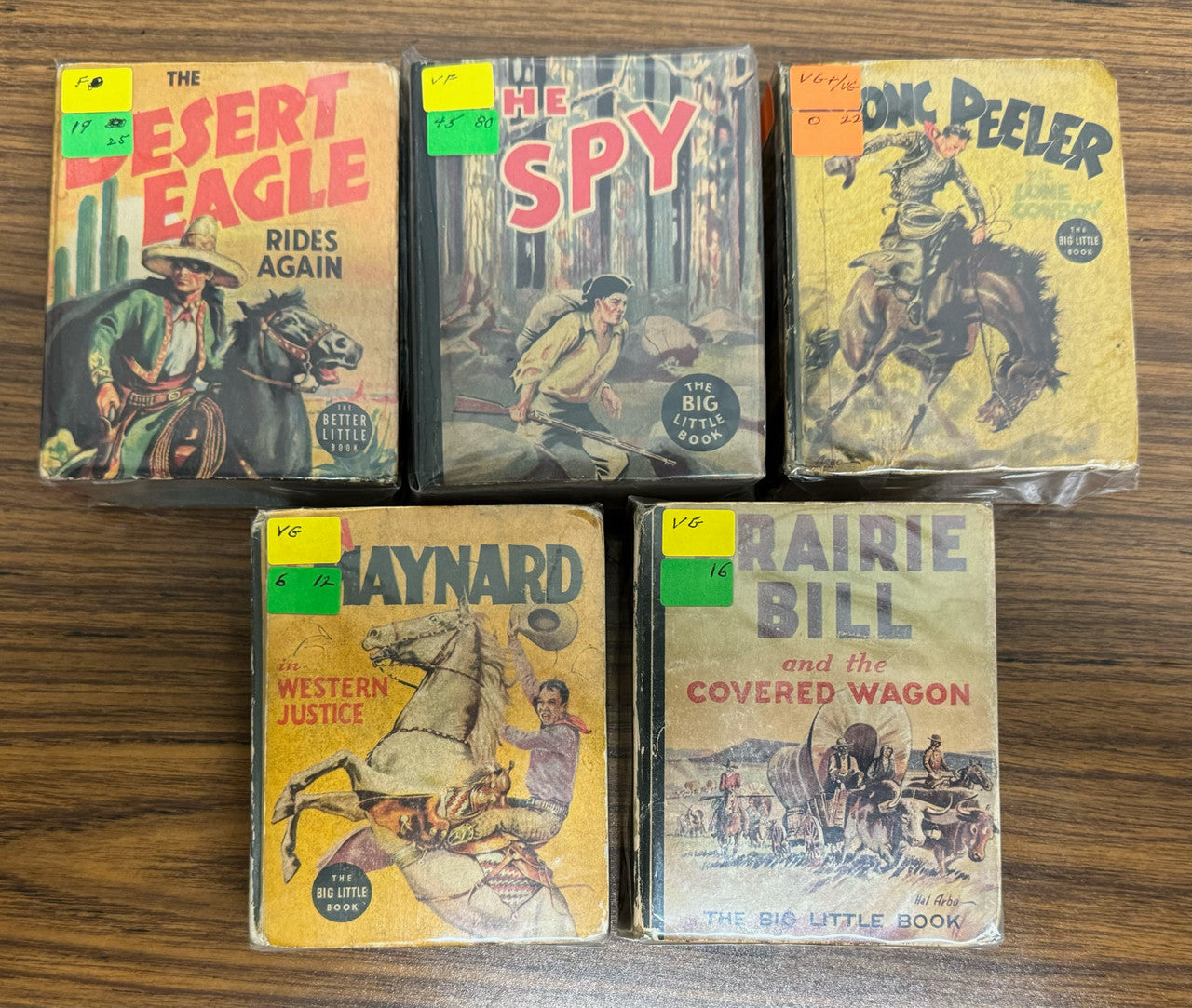 Big/Better Little Book Western Lot of 5 The Spy The Desert Eagle Rides Again