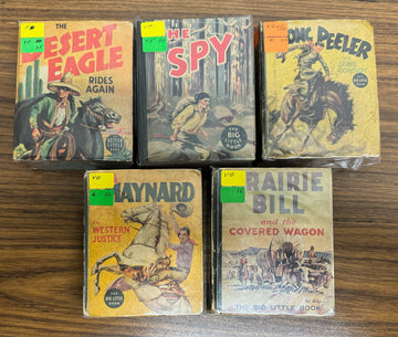Big/Better Little Book Western Lot of 5 The Spy The Desert Eagle Rides Again