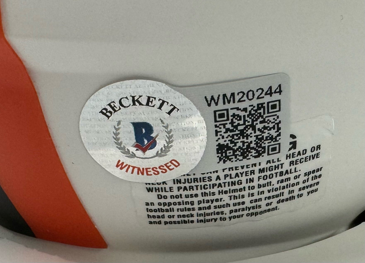 Baker Mayfield Signed Autographed Browns Lunar Mini Helmet BAS