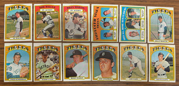 1972 Topps Detroit Tigers Team Set (29) Kaline Horton EX Overall