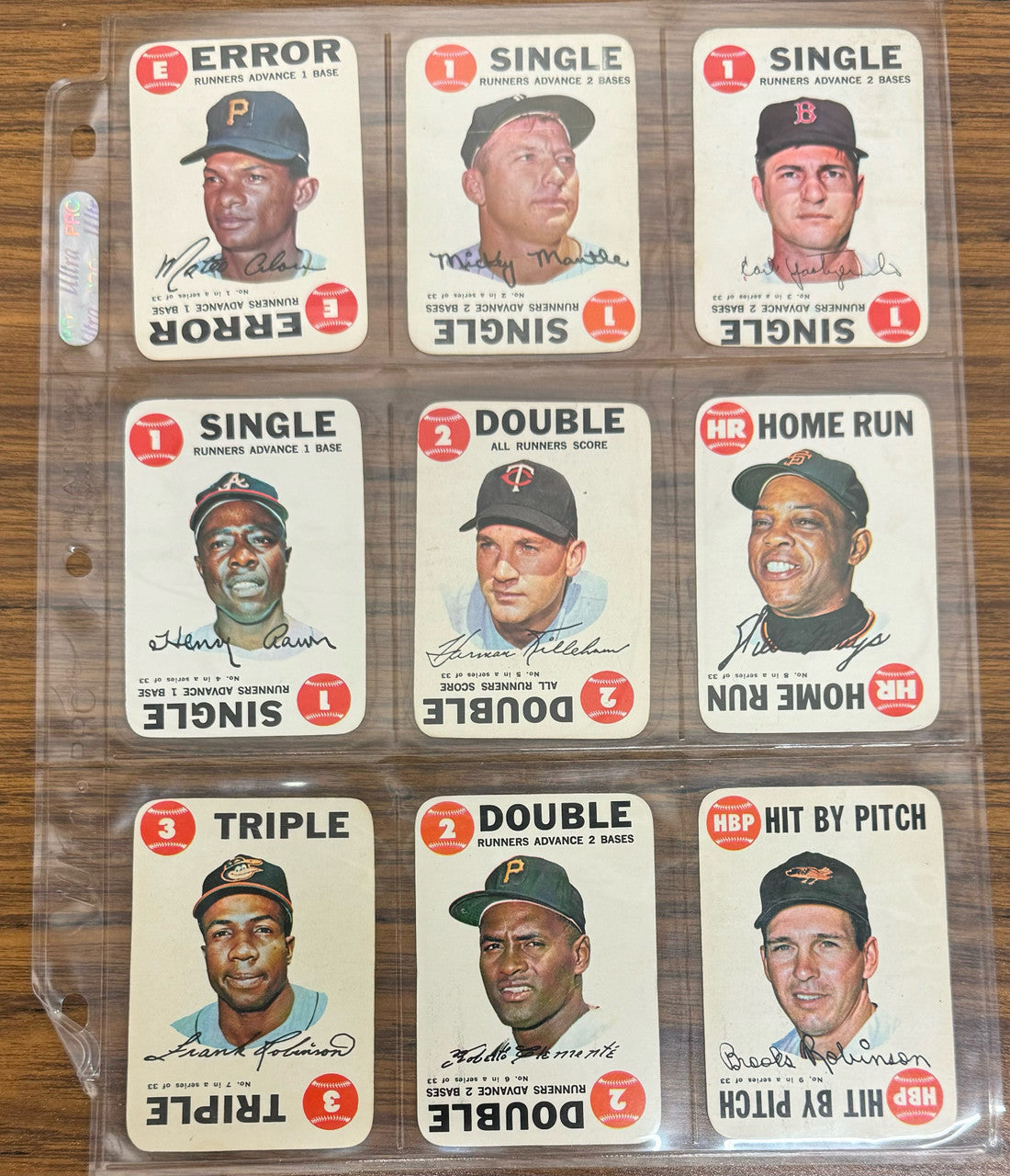 1968 Topps Game Baseball Complete Set (33) VG-EX/MT