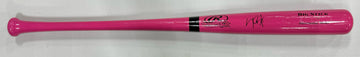 Kris Bryant Signed Autographed Pink Rawlings Adirondack Bat JSA