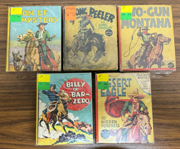 Vintage Big Little Book Western Lot of 5 Saalfield Bronc Peeler The Desert Eagle