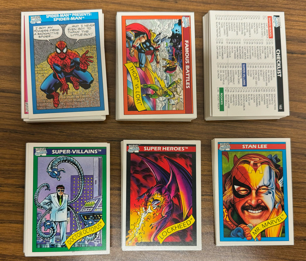 1990 Impel Marvel Universe Series 1 Complete Set (162) w/ 4 Holograms NM-MT