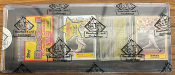 1987 Topps Baseball Rack Pack Bonds RC on Top BBCE Wrapped and Sealed