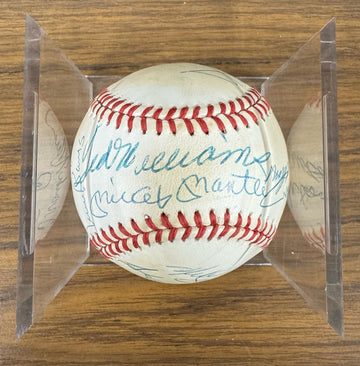 500 HR Club Signed Autographed ONL Baseball Mantle Williams Mays Aaron ++ JSA