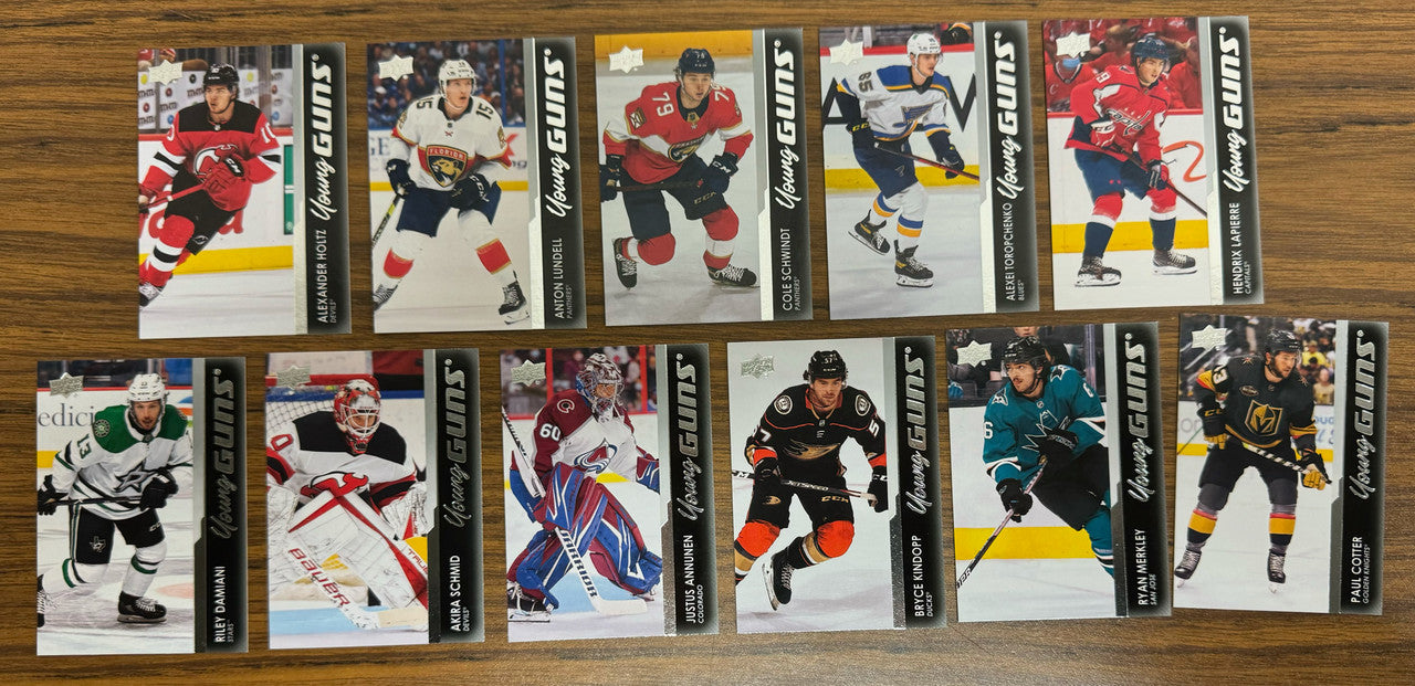 2021-22 Upper Deck Young Guns Lot of 34 Holtz Lundell