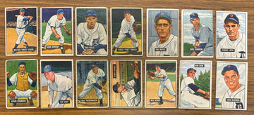 1951 Bowman Detroit Tigers Team Set (21) Kell Low Grade