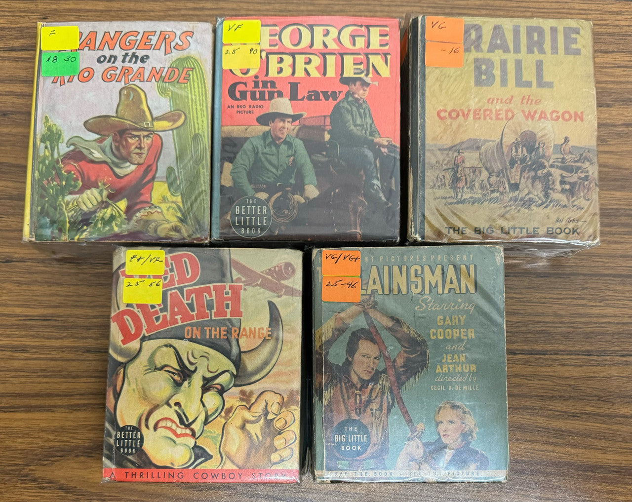 Big/Better Little Books Lot of 5 Cowboy/Western Saalfield O'Brien