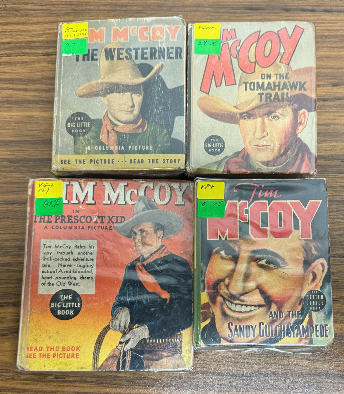 Big/Better Little Books Tim McCoy Vintage Western Lot of 4