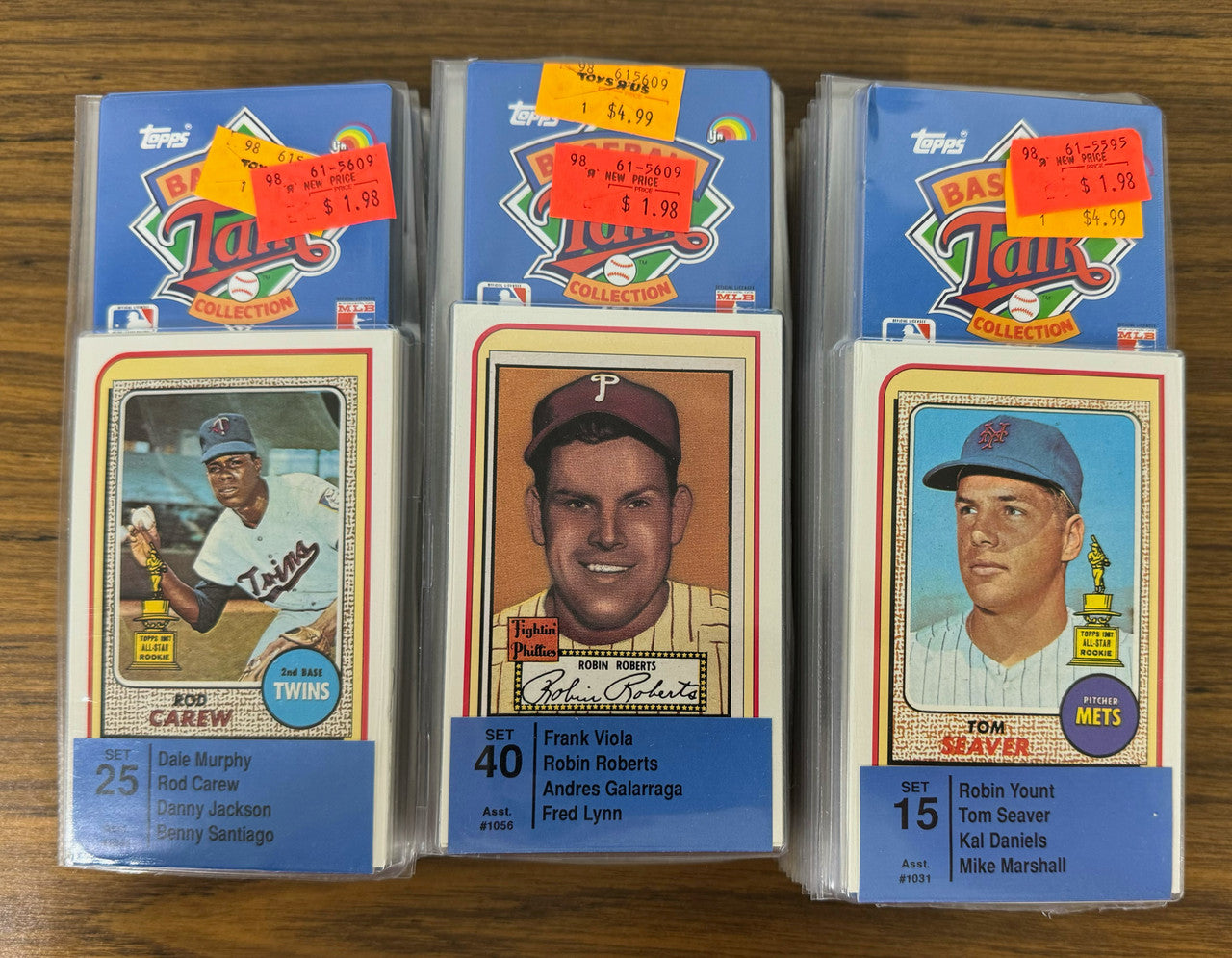 1989 LJN Topps Baseball Sports Talk Player in Box w/ 38 Packs of Cards + 11