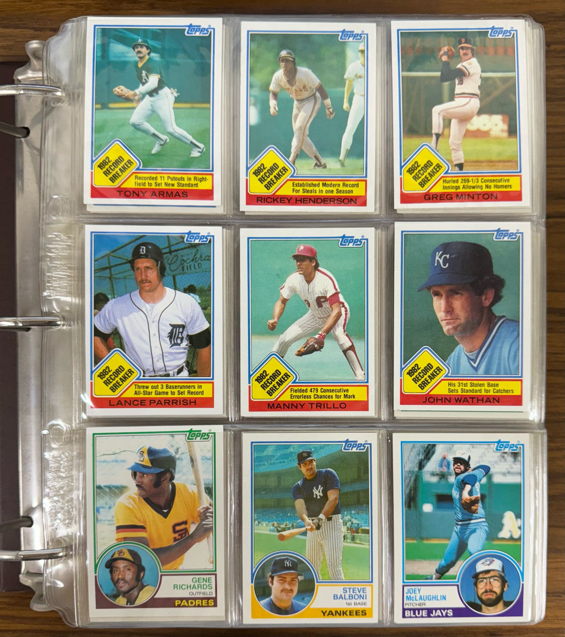 1983 Topps Baseball Complete Set (792) NM-MT Condition