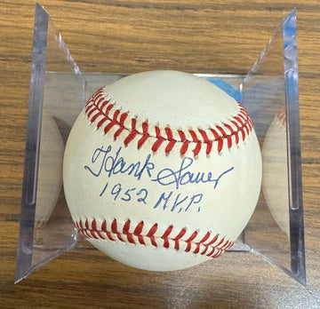 Hank Sauer Signed Autographed Rawlings ONL Baseball MVP Inscribed JSA