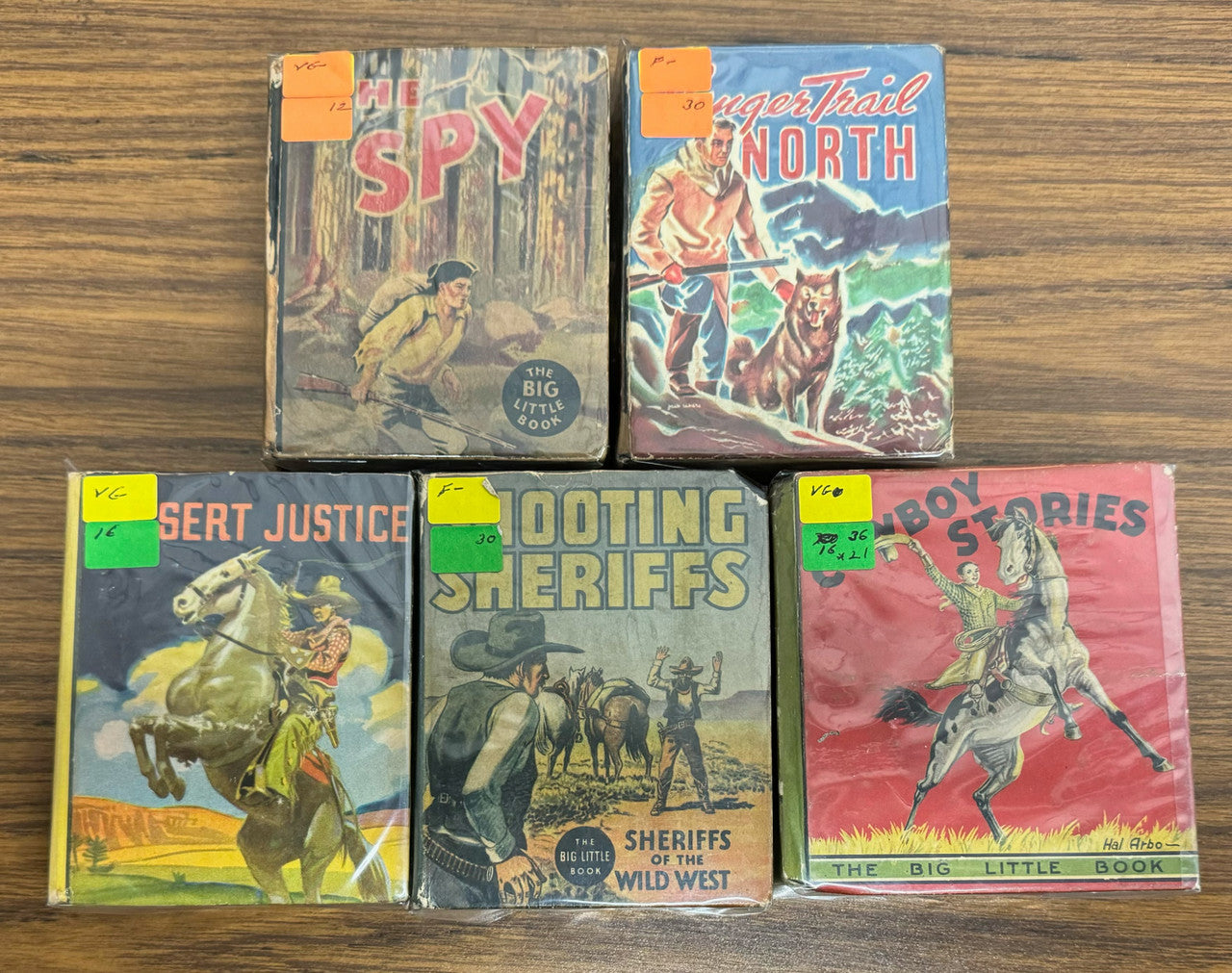 Big Little Books Cowboy Western Vintage Lot of 5 Saalfield