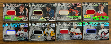 2019-20 SPX Black Obsidian Jerseys Set w/ Rookies (32) McDavid Hughes Makar