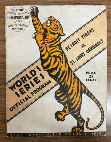 1934 Detroit Tigers vs St. Louis Cardinals World Series Official Program