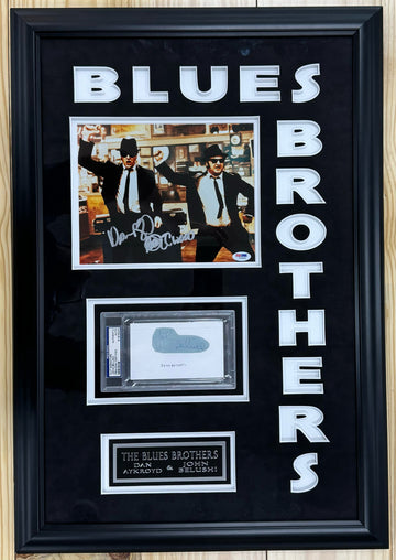 John Belushi Dan Aykroyd Signed Autographed Blues Brothers Photo Framed PSA/DNA