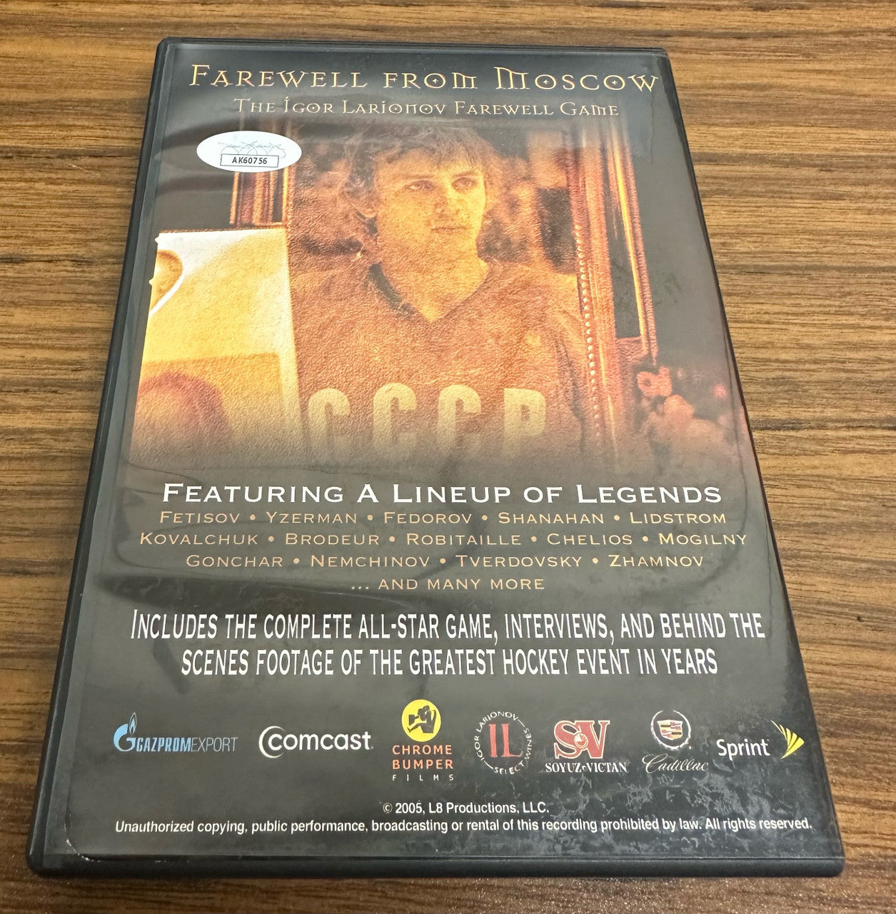 Igor Larionov Signed Autographed Farewell From Moscow DVD JSA AK60756