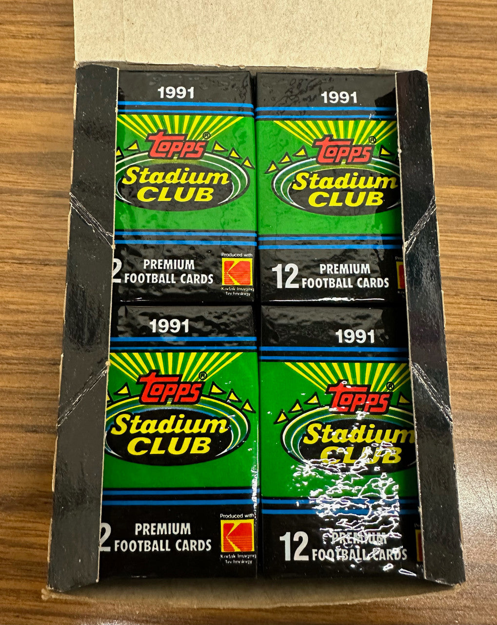 1991 Topps Stadium Club Football Wax Box 36 Sealed Packs