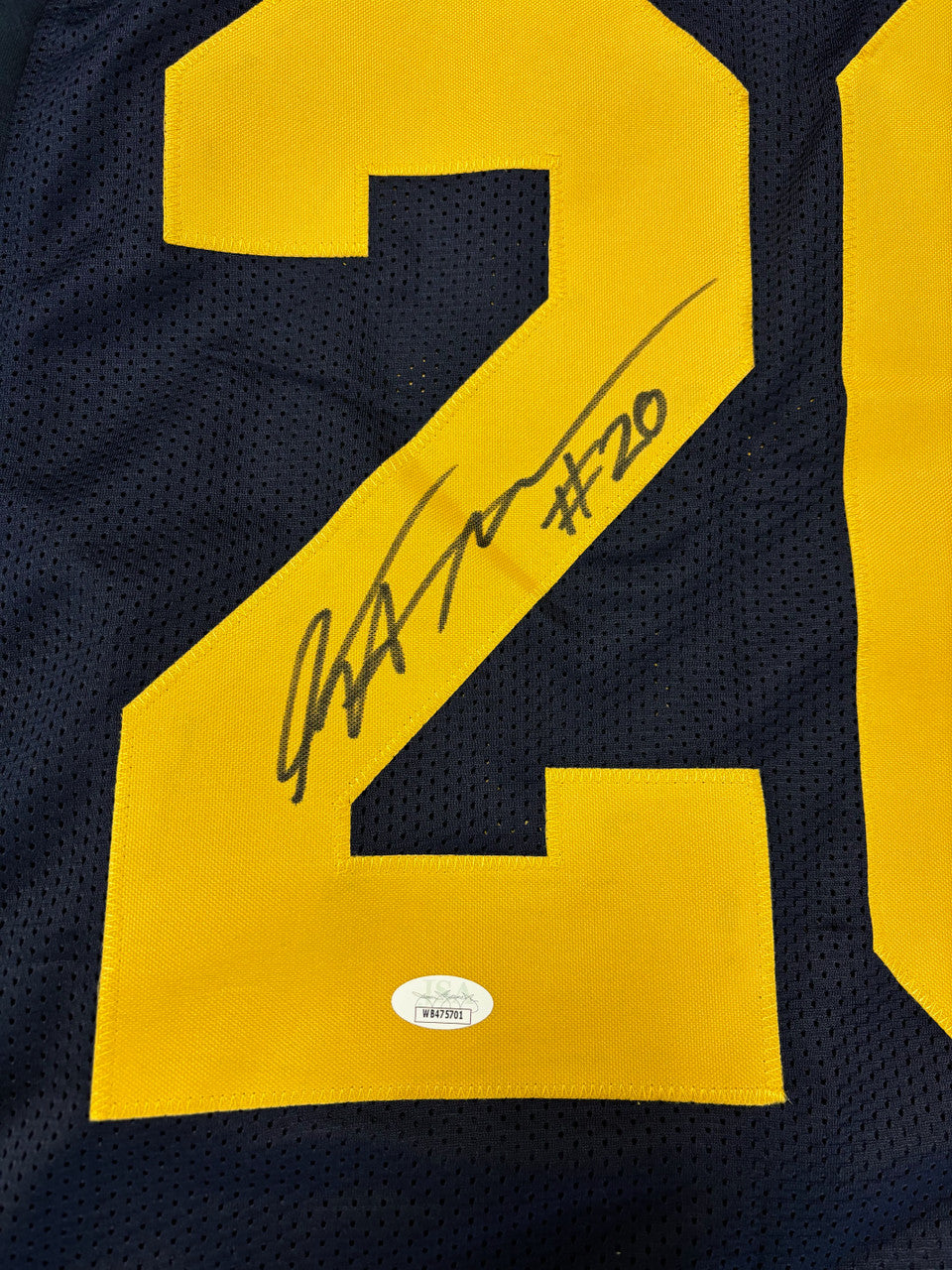 Kalel Mullings Signed Autographed Custom Michigan Jersey JSA