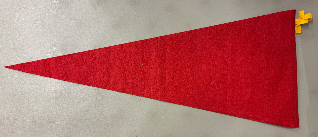 1950s New York Yankees Red Pennant Uncle Sam and Stadium
