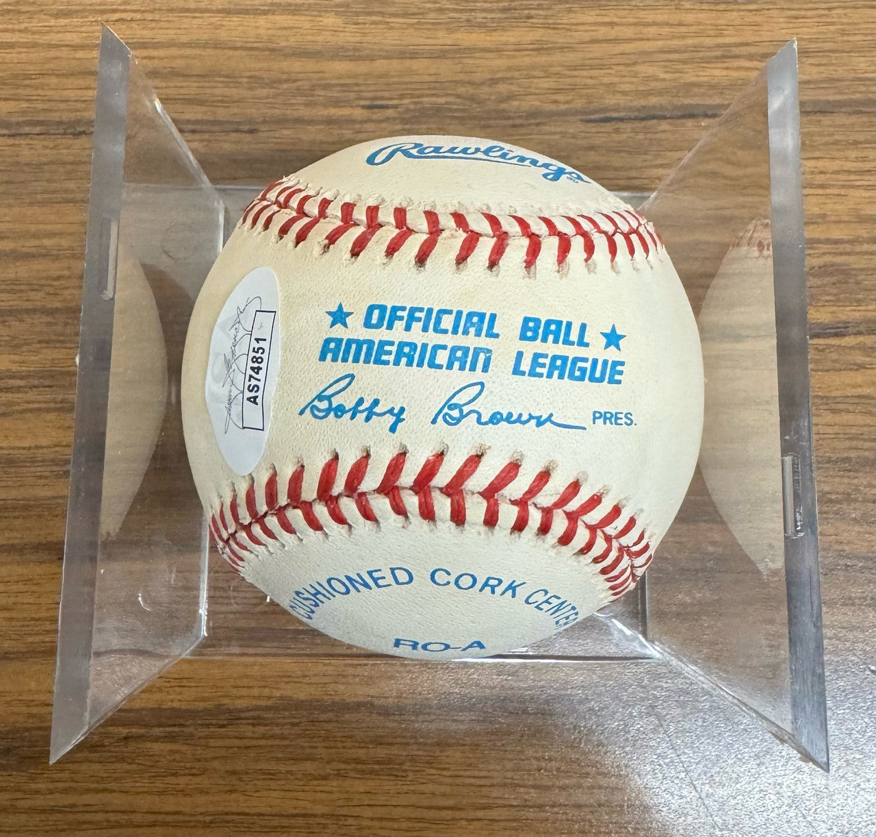 Bob Lemon Signed Autographed Rawlings OAL Baseball JSA