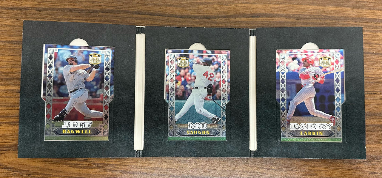 1999 Topps Stars 'N Steel Book of 3 Metal Cards Lot of 5 Gwynn Bonds