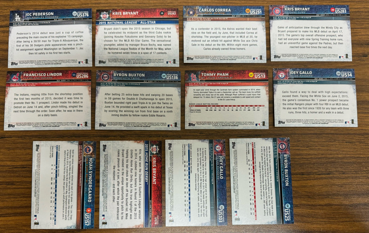 2015 Topps Update Baseball Complete Set (400) NM-MT