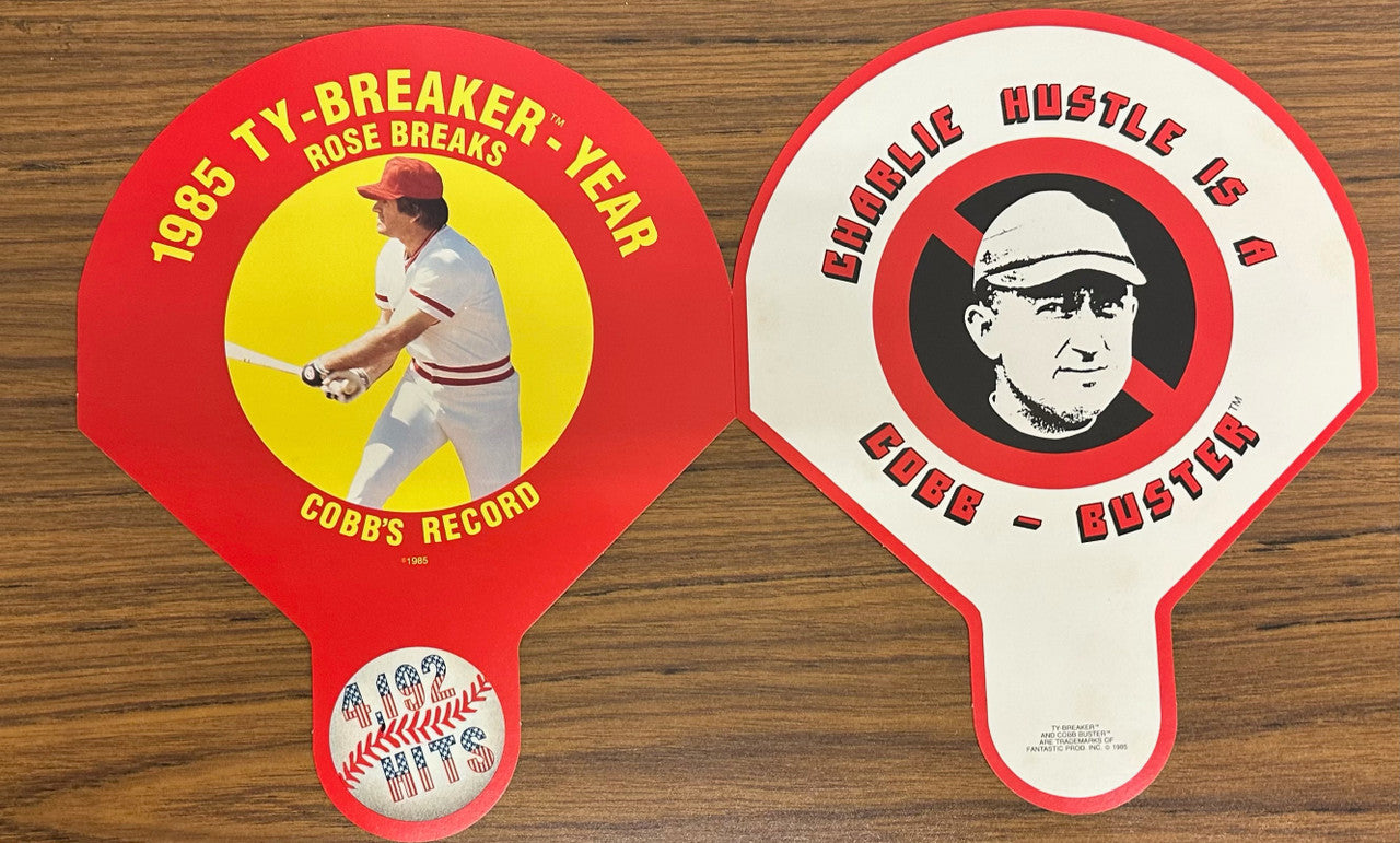 1985 Pete Rose Ty Cobb Ty-Breaker Year Souvenir Fan Lot of 10