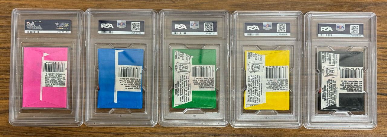 1985-1988 Topps Garbage Pail Kids Series 1-15 Complete Wax Pack Run All PSA 9