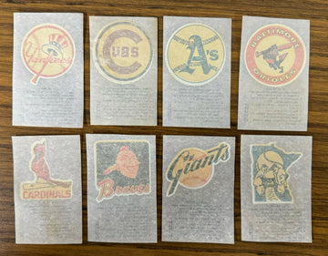 1970 Kellogg's MLBPA Baseball Iron-On Transfers Lot of 8