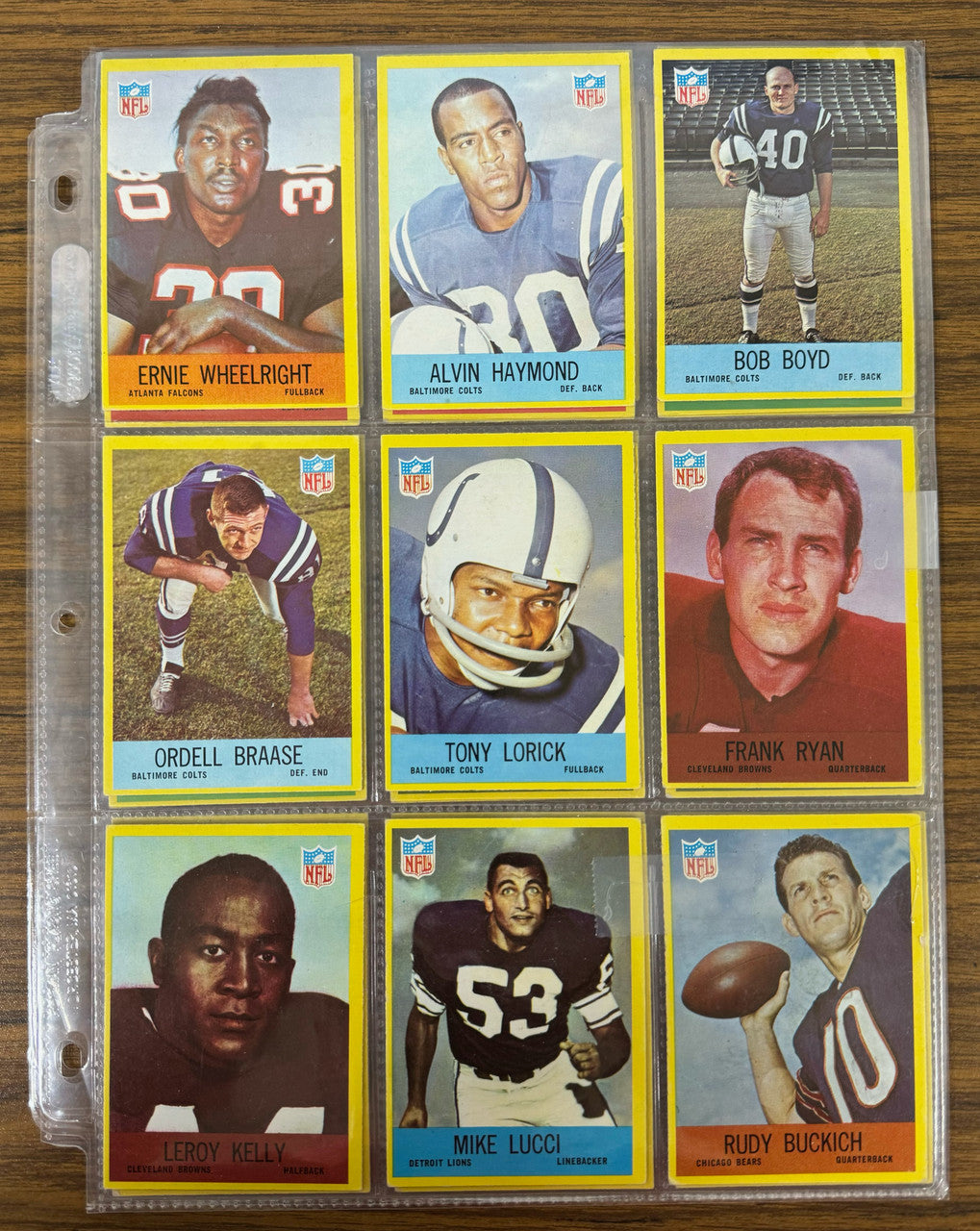 1967 Philadelphia Football Lot of 72 Different w/ Stars EX Overall