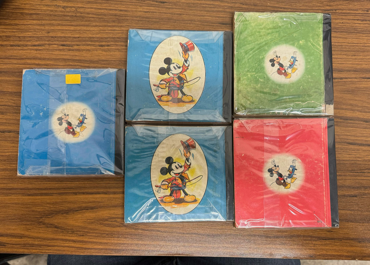 Vintage Walt Disney Whitman Book Lot of 5 Mickey Mouse Donald Duck Pluto