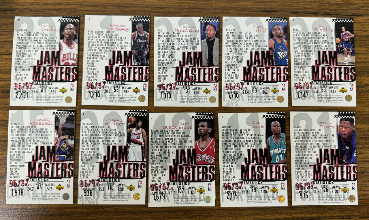 1997-98 UD3 Basketball Complete Set (60) Jam Masters Starstruck The Big Picture