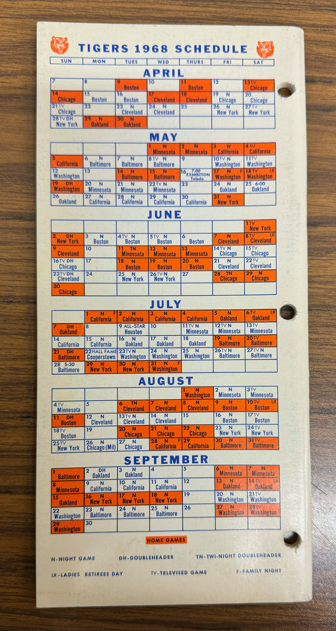 1968 Detroit Tigers Press Radio TV Media Guide