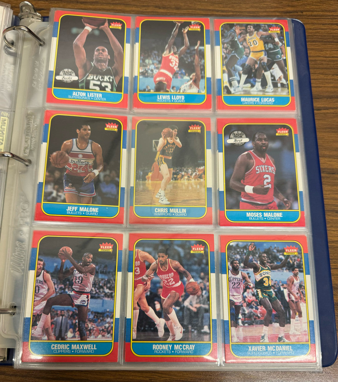 1986-87 Fleer Basketball Near Complete Set 126/132 EX/MT-NM