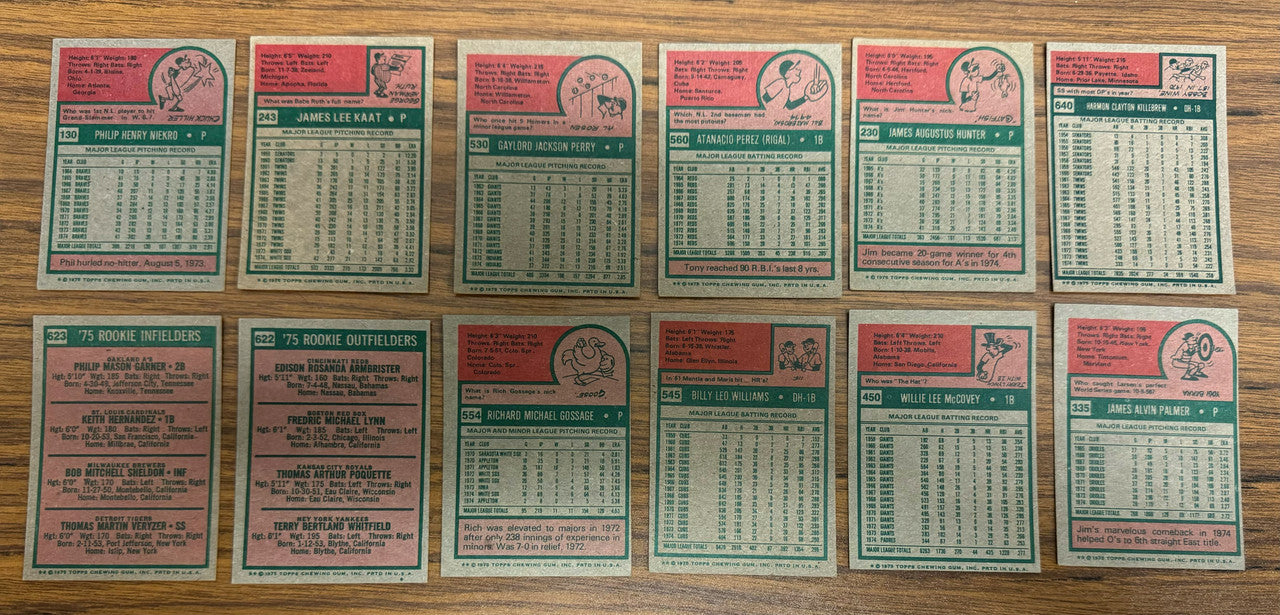 1975 Topps Baseball Near Complete Set 643/660 EX+ Missing Brett RC