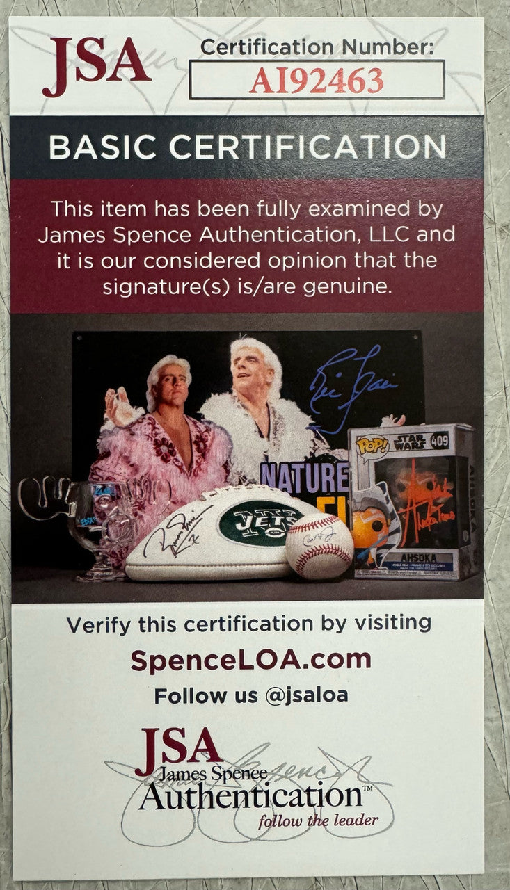 Jake LaMotta Signed Autographed 11x14 Police Gazette Poster JSA