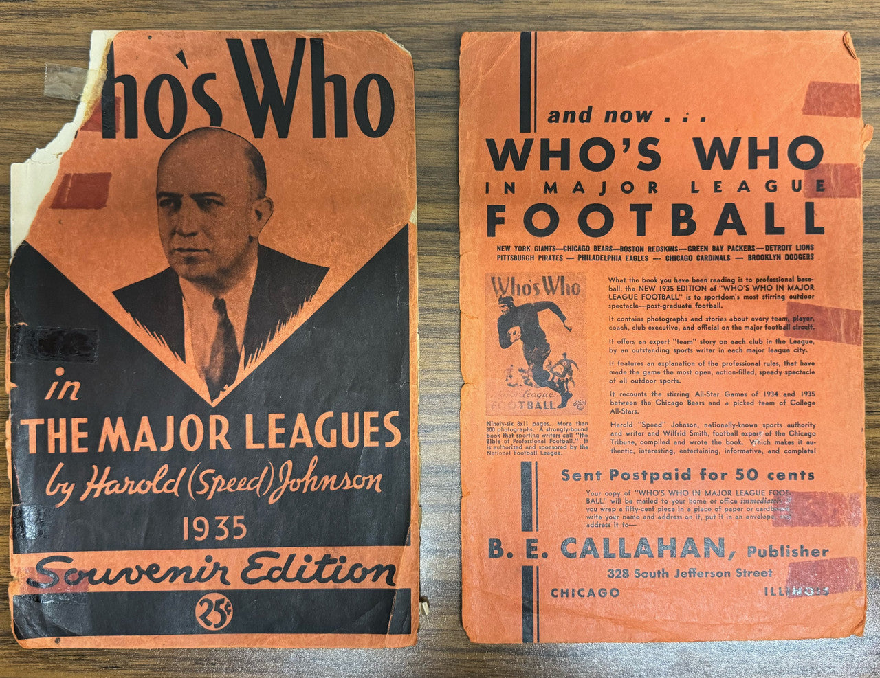 1935 Who's Who Baseball Book Souvenir Edition Poor