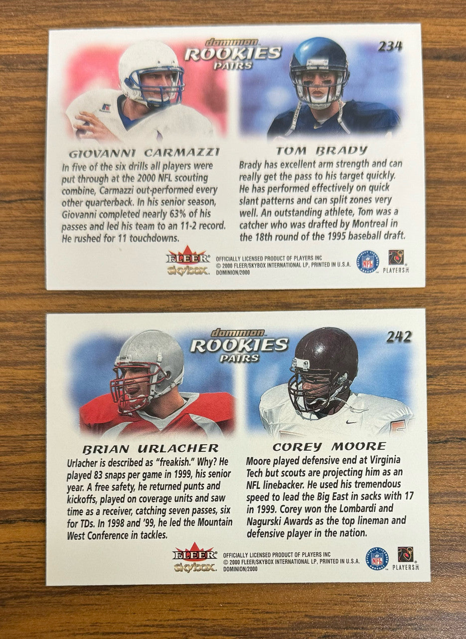 2000 Skybox Dominion Extra Football Near Complete Set 241/243 Tom Brady RC