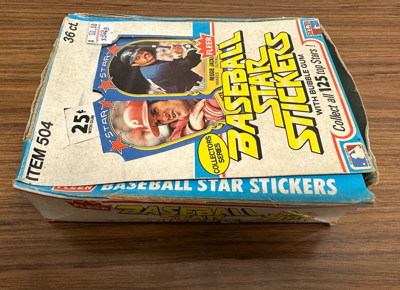 1981 Fleer Baseball  Star Stickers Wax Box (36 Packs)