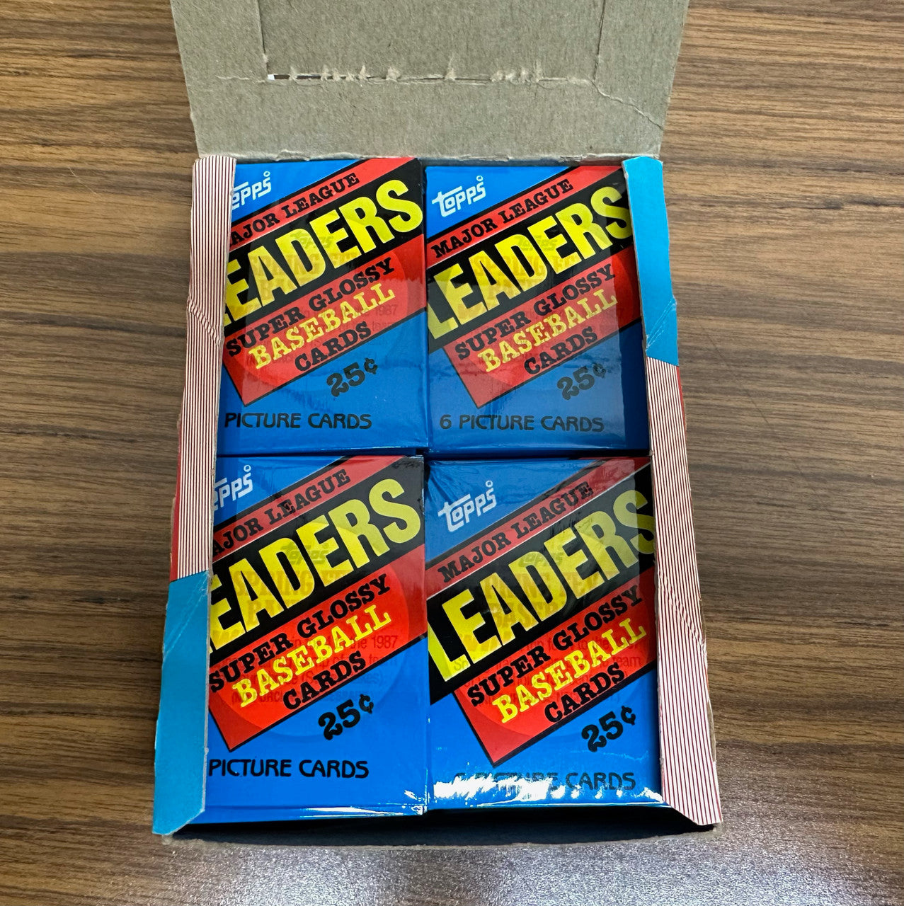 1986 Topps Major League Leaders Baseball Box (36 Packs)
